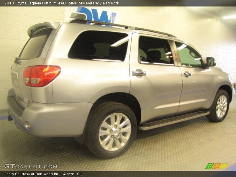 Silver Sky Metallic / Red Rock 2010 Toyota Sequoia Platinum 4WD