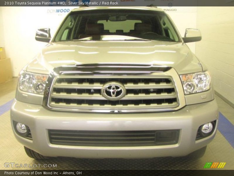 Silver Sky Metallic / Red Rock 2010 Toyota Sequoia Platinum 4WD