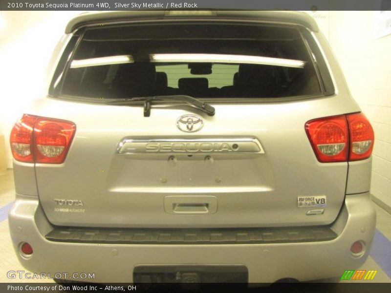 Silver Sky Metallic / Red Rock 2010 Toyota Sequoia Platinum 4WD