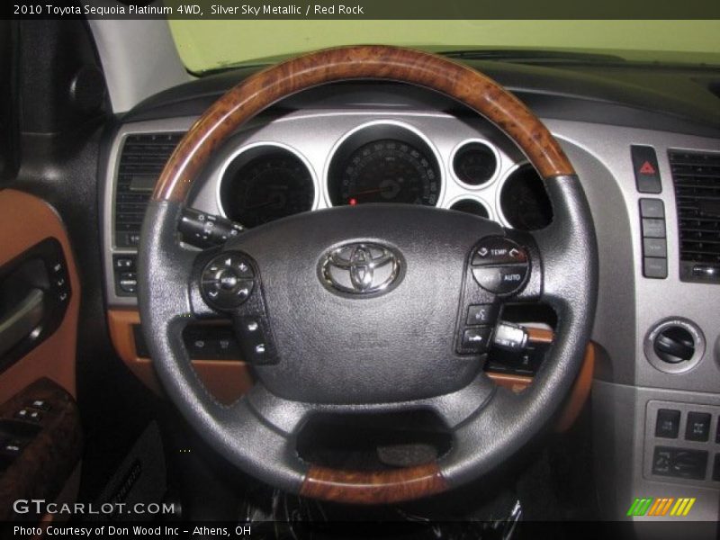 Silver Sky Metallic / Red Rock 2010 Toyota Sequoia Platinum 4WD