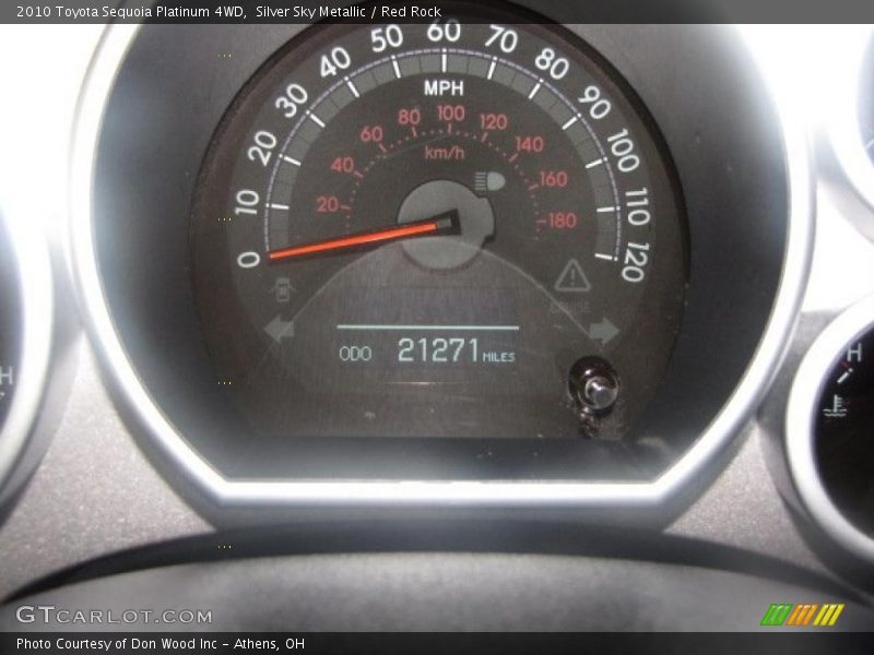 Silver Sky Metallic / Red Rock 2010 Toyota Sequoia Platinum 4WD