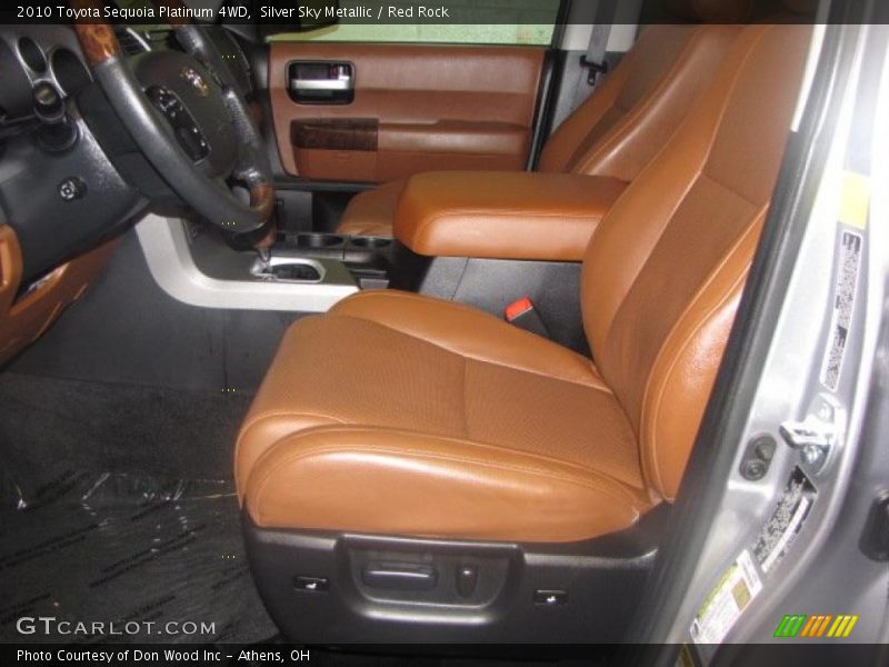 Silver Sky Metallic / Red Rock 2010 Toyota Sequoia Platinum 4WD