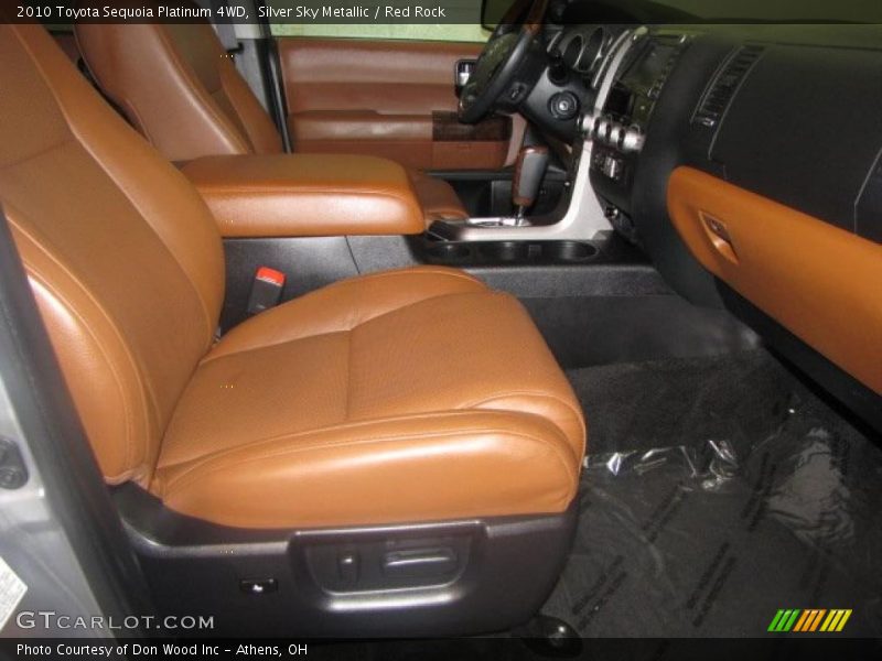 Silver Sky Metallic / Red Rock 2010 Toyota Sequoia Platinum 4WD