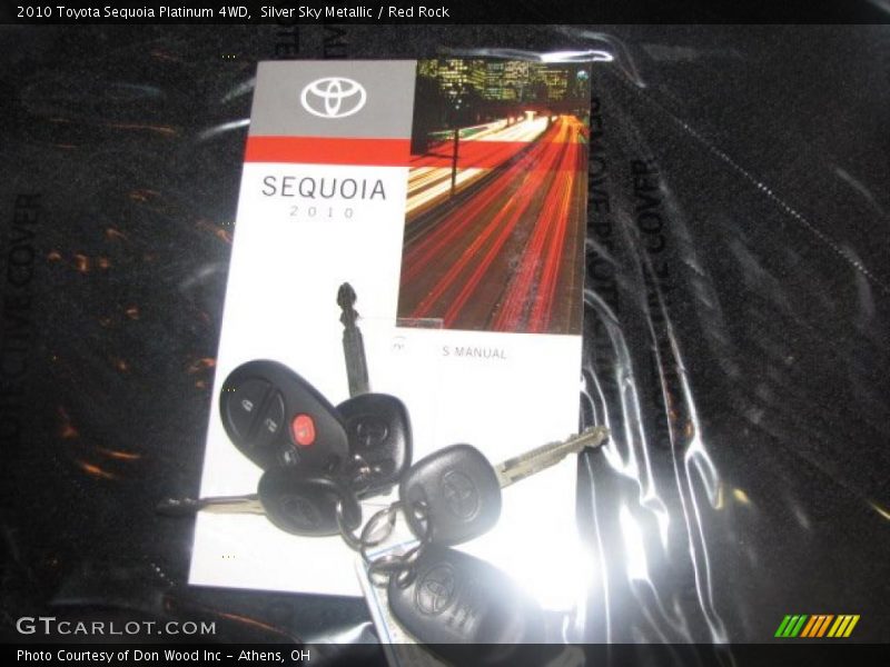 Silver Sky Metallic / Red Rock 2010 Toyota Sequoia Platinum 4WD