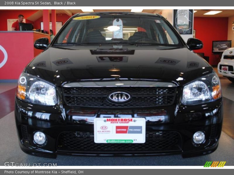 Black / Black 2008 Kia Spectra SX Sedan