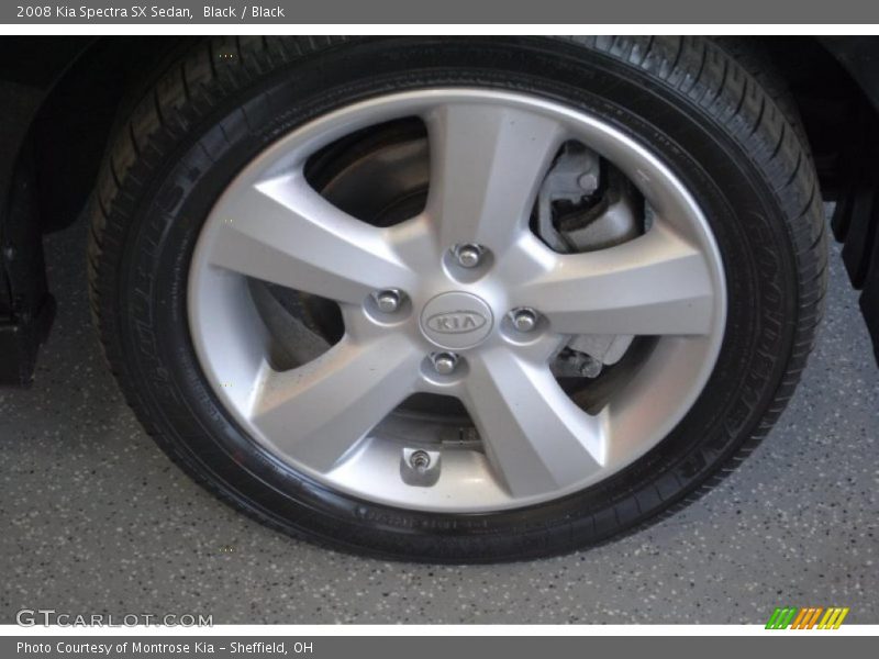 Black / Black 2008 Kia Spectra SX Sedan