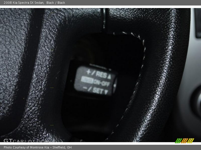 Black / Black 2008 Kia Spectra SX Sedan