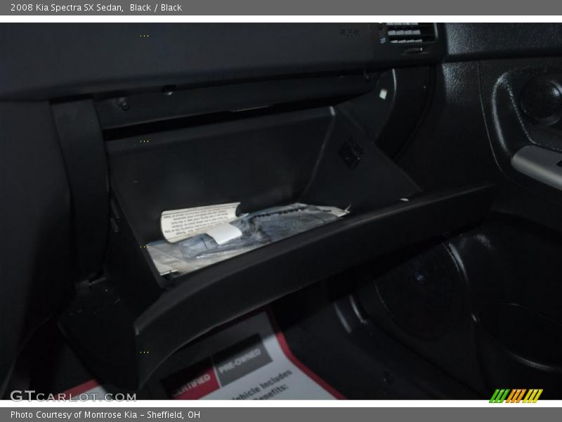 Black / Black 2008 Kia Spectra SX Sedan