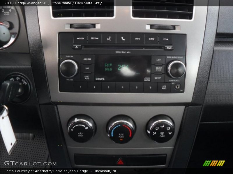 Stone White / Dark Slate Gray 2010 Dodge Avenger SXT