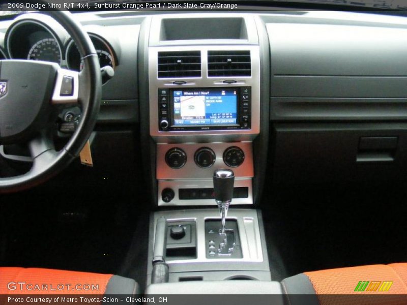 Sunburst Orange Pearl / Dark Slate Gray/Orange 2009 Dodge Nitro R/T 4x4
