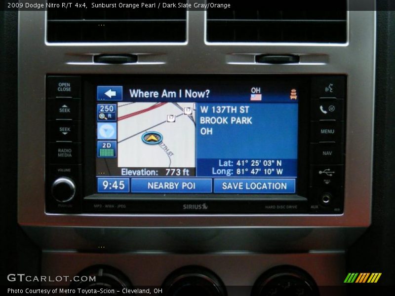 Navigation of 2009 Nitro R/T 4x4