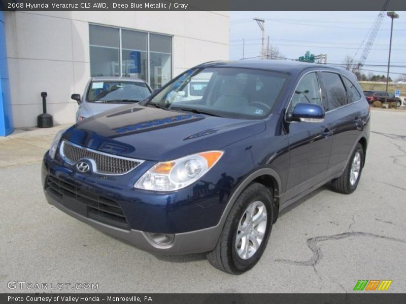 Deep Blue Metallic / Gray 2008 Hyundai Veracruz GLS AWD