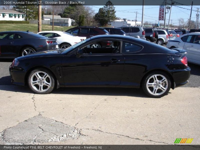 Obsidian Black / Black/Red 2006 Hyundai Tiburon GT