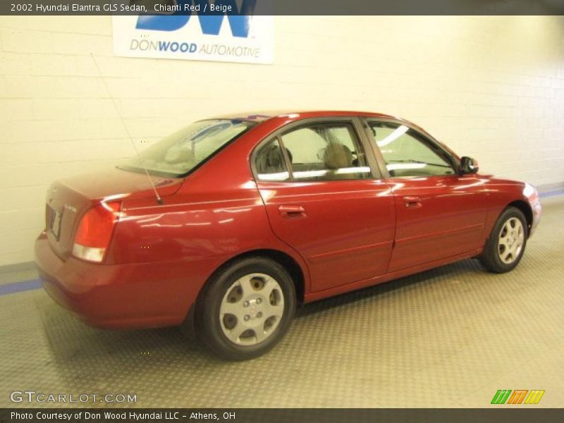 Chianti Red / Beige 2002 Hyundai Elantra GLS Sedan