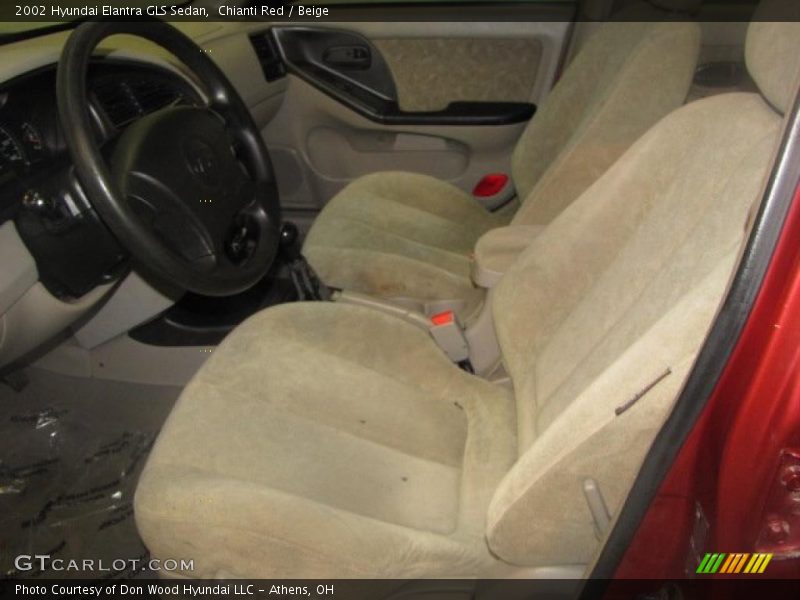 Chianti Red / Beige 2002 Hyundai Elantra GLS Sedan