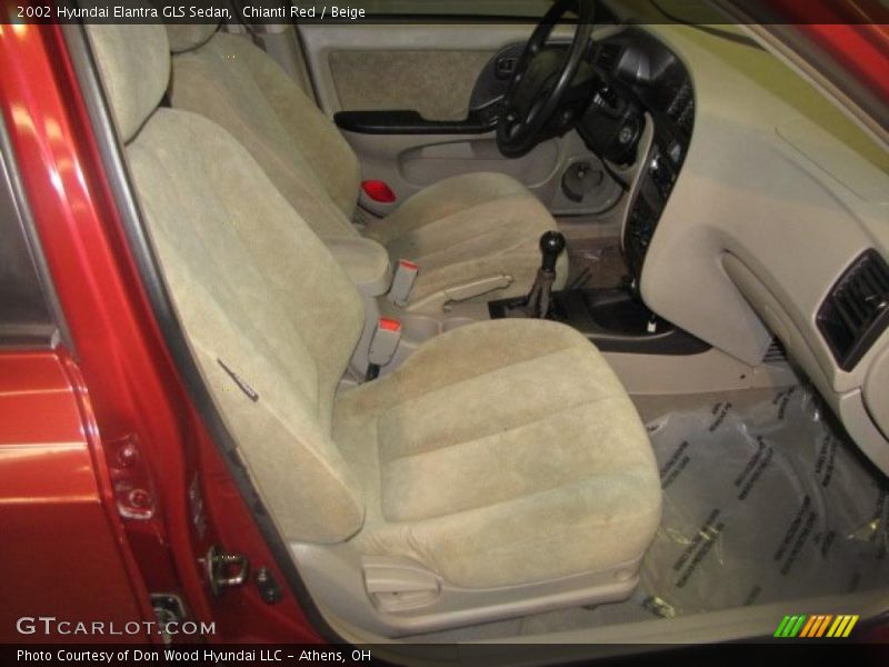 Chianti Red / Beige 2002 Hyundai Elantra GLS Sedan