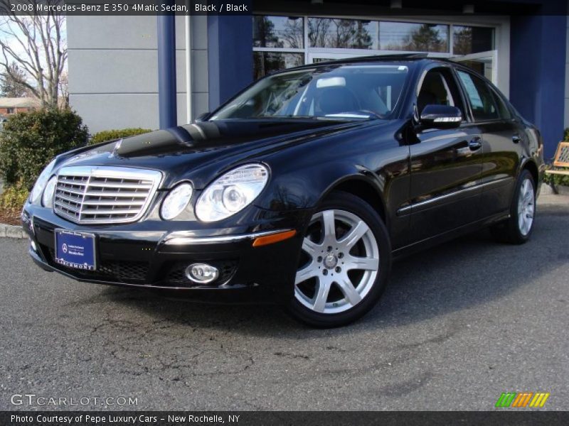 Black / Black 2008 Mercedes-Benz E 350 4Matic Sedan