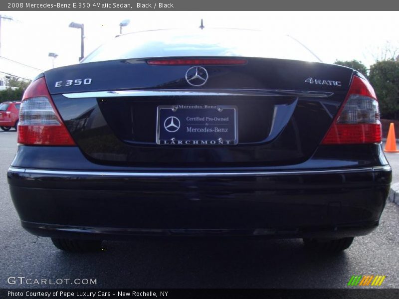 Black / Black 2008 Mercedes-Benz E 350 4Matic Sedan