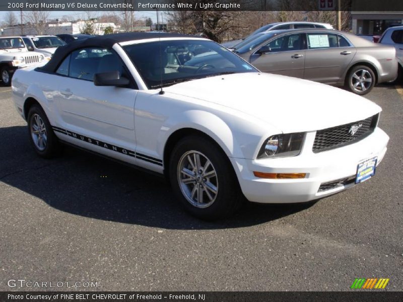 Performance White / Light Graphite 2008 Ford Mustang V6 Deluxe Convertible