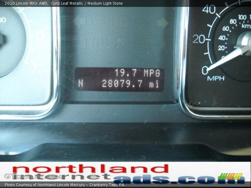 Gold Leaf Metallic / Medium Light Stone 2010 Lincoln MKX AWD