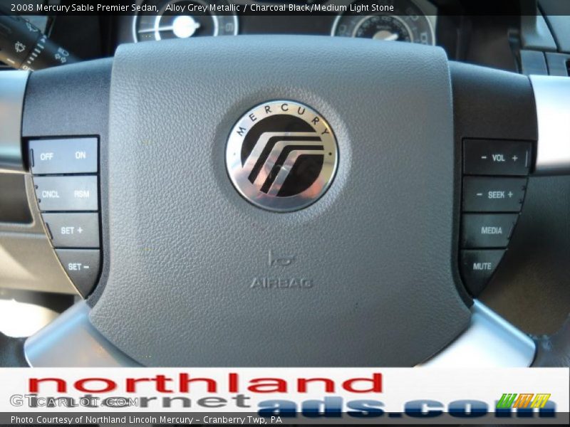 Alloy Grey Metallic / Charcoal Black/Medium Light Stone 2008 Mercury Sable Premier Sedan