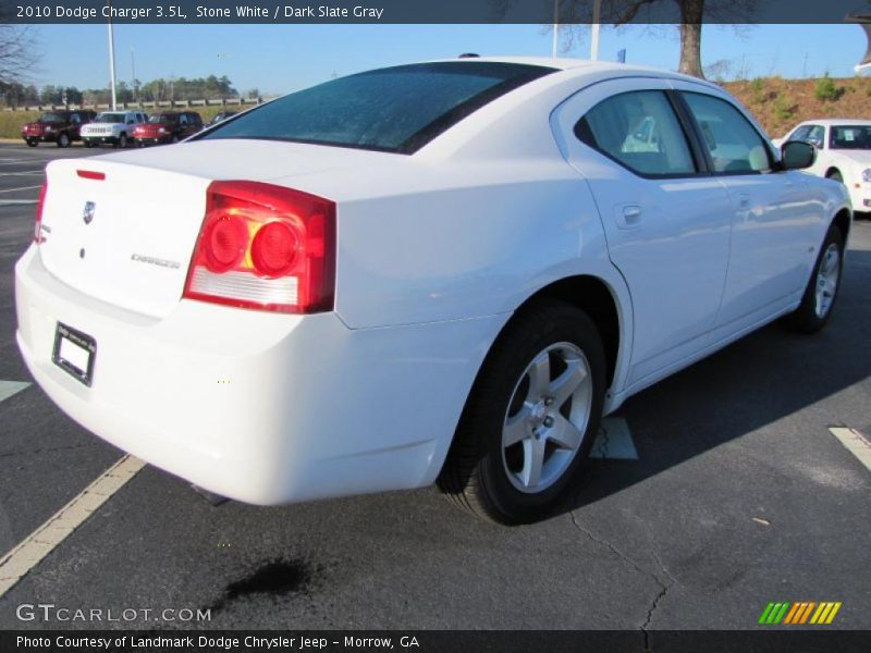 Stone White / Dark Slate Gray 2010 Dodge Charger 3.5L
