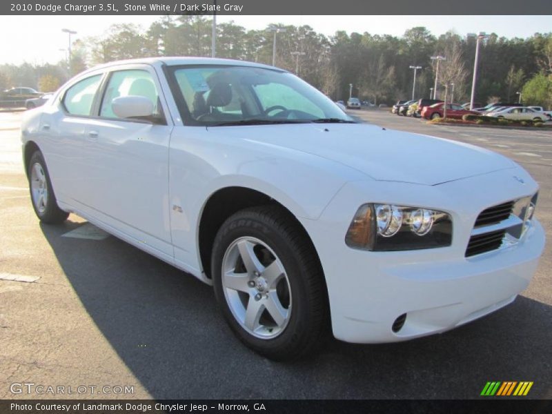 Stone White / Dark Slate Gray 2010 Dodge Charger 3.5L