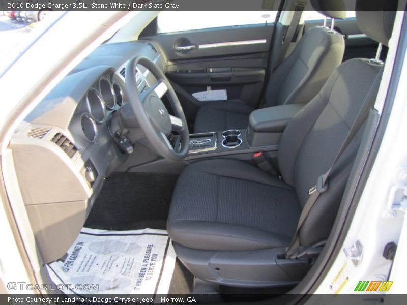 Stone White / Dark Slate Gray 2010 Dodge Charger 3.5L