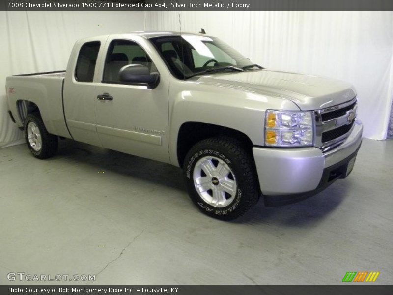 Silver Birch Metallic / Ebony 2008 Chevrolet Silverado 1500 Z71 Extended Cab 4x4