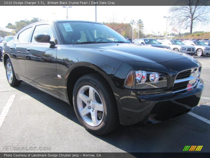 Brilliant Black Crystal Pearl / Dark Slate Gray 2010 Dodge Charger 3.5L