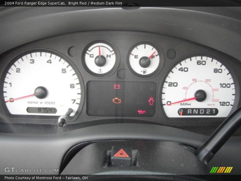 Bright Red / Medium Dark Flint 2004 Ford Ranger Edge SuperCab