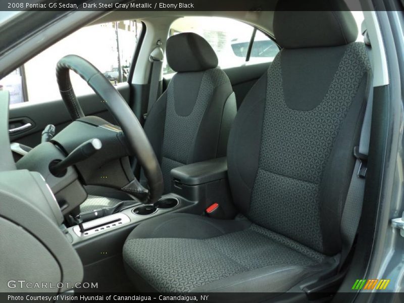 Dark Steel Gray Metallic / Ebony Black 2008 Pontiac G6 Sedan