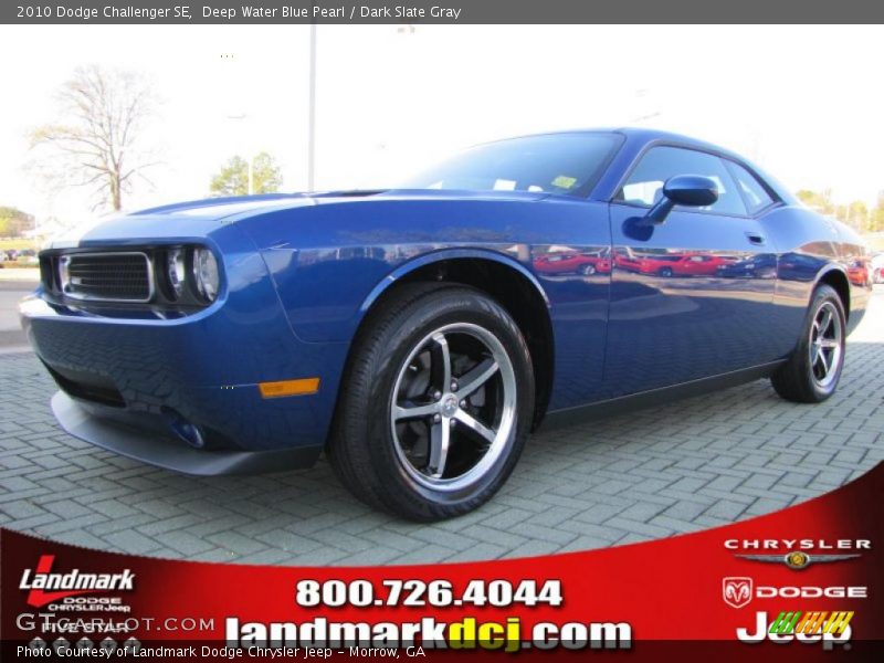 Deep Water Blue Pearl / Dark Slate Gray 2010 Dodge Challenger SE