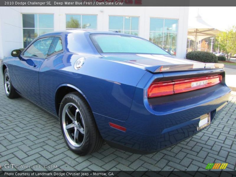Deep Water Blue Pearl / Dark Slate Gray 2010 Dodge Challenger SE
