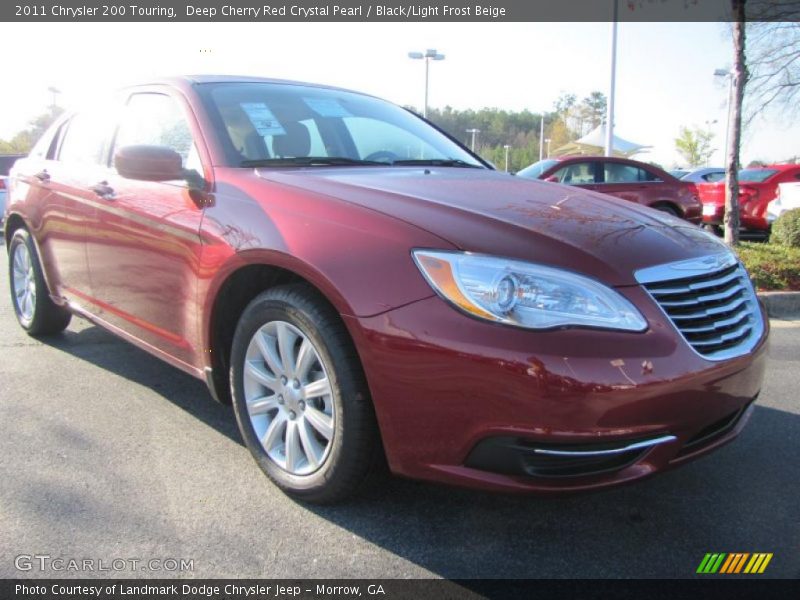 Deep Cherry Red Crystal Pearl / Black/Light Frost Beige 2011 Chrysler 200 Touring