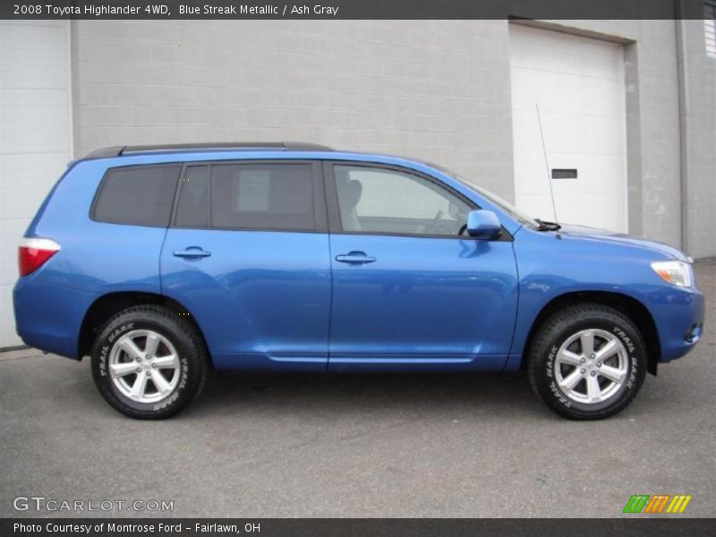 Blue Streak Metallic / Ash Gray 2008 Toyota Highlander 4WD