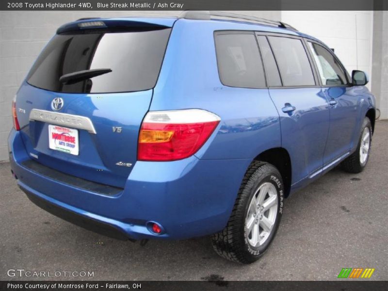 Blue Streak Metallic / Ash Gray 2008 Toyota Highlander 4WD