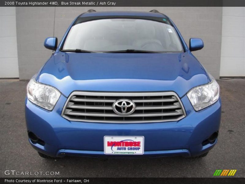 Blue Streak Metallic / Ash Gray 2008 Toyota Highlander 4WD