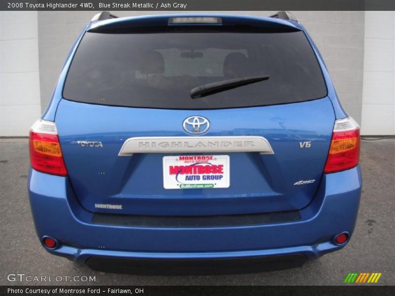 Blue Streak Metallic / Ash Gray 2008 Toyota Highlander 4WD