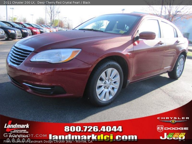Deep Cherry Red Crystal Pearl / Black 2011 Chrysler 200 LX