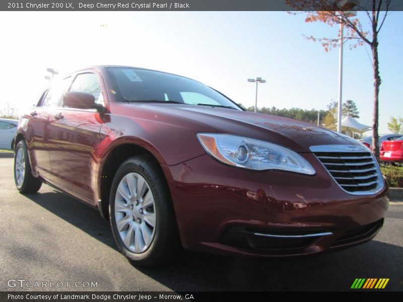 Deep Cherry Red Crystal Pearl / Black 2011 Chrysler 200 LX