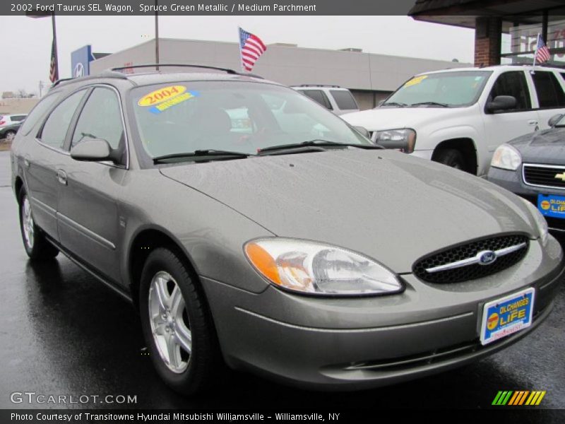 Spruce Green Metallic / Medium Parchment 2002 Ford Taurus SEL Wagon
