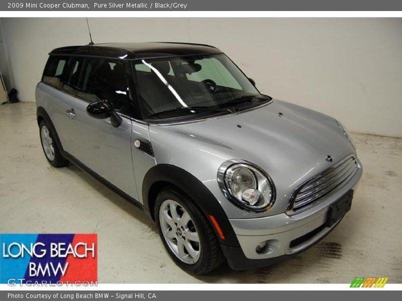 Pure Silver Metallic / Black/Grey 2009 Mini Cooper Clubman