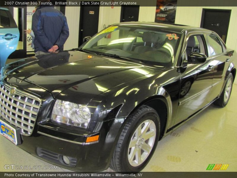 Brilliant Black / Dark Slate Gray/Light Graystone 2007 Chrysler 300 Touring