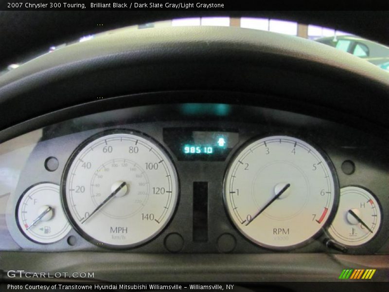 Brilliant Black / Dark Slate Gray/Light Graystone 2007 Chrysler 300 Touring