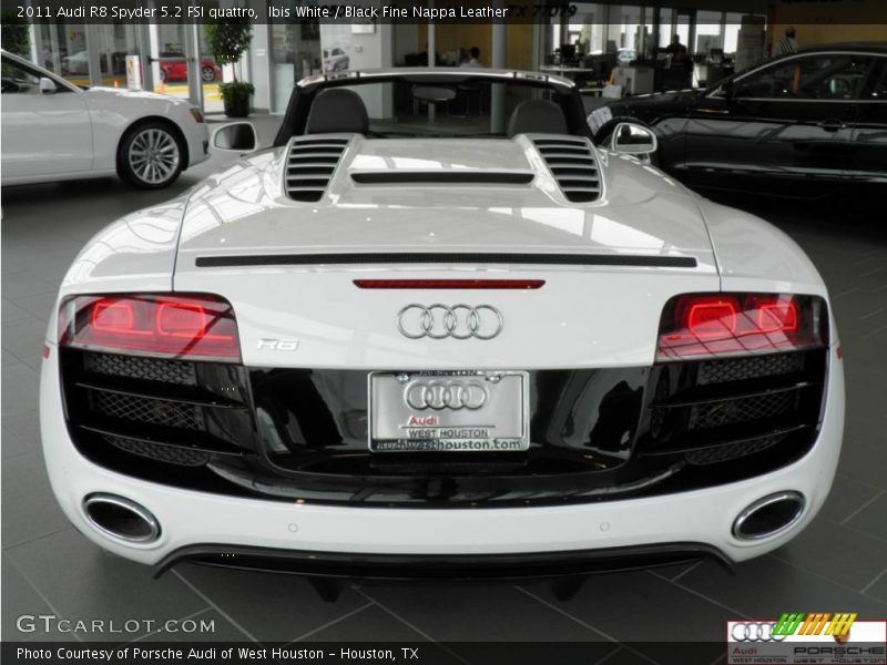Ibis White / Black Fine Nappa Leather 2011 Audi R8 Spyder 5.2 FSI quattro