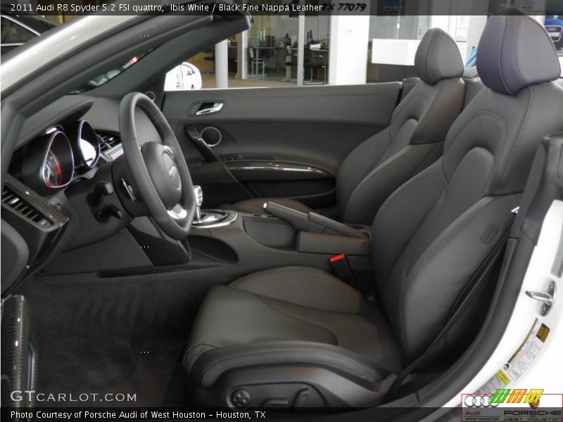 Ibis White / Black Fine Nappa Leather 2011 Audi R8 Spyder 5.2 FSI quattro