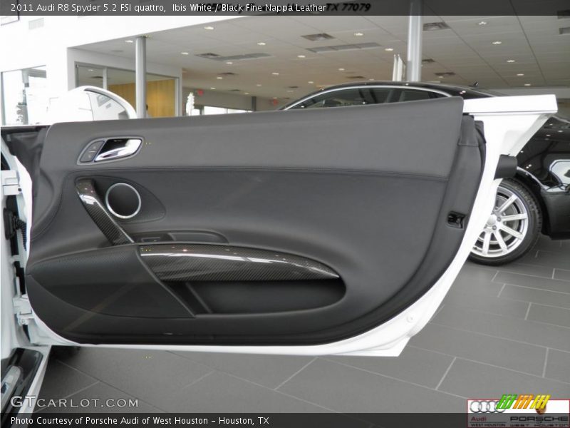 Ibis White / Black Fine Nappa Leather 2011 Audi R8 Spyder 5.2 FSI quattro