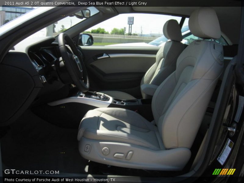 Deep Sea Blue Pearl Effect / Light Grey 2011 Audi A5 2.0T quattro Convertible