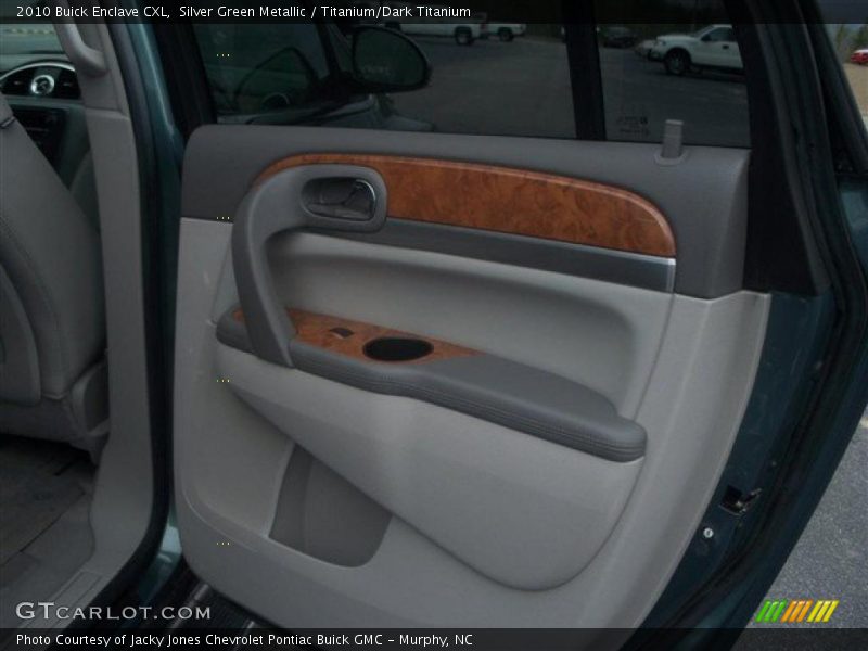 Silver Green Metallic / Titanium/Dark Titanium 2010 Buick Enclave CXL